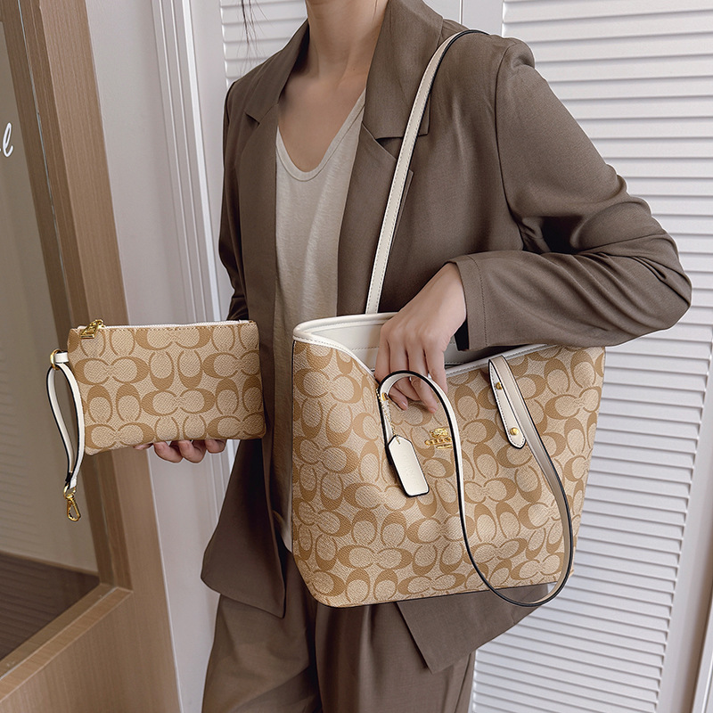 Luxury Bags Vendor - 高級デザイナーレディースショルダーバッグ大容量実用的なデイリーハンドバッグポケット付き耐久性のあるブランドレターカジュアルショッパー