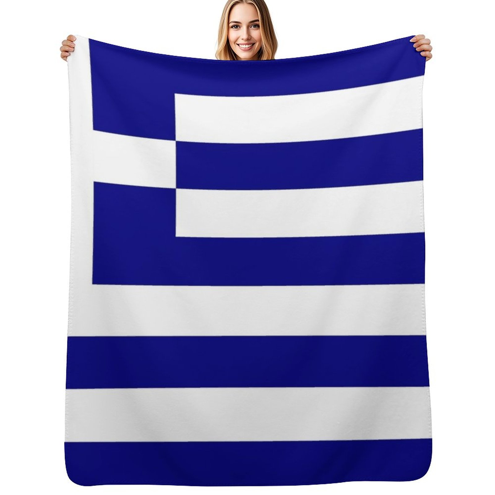 Luxury Bags Greece - ギリシャ国旗柄スローケット寝袋子供用多目的クリスマスデコレーションソフトビッグラグジュアリーブランケット