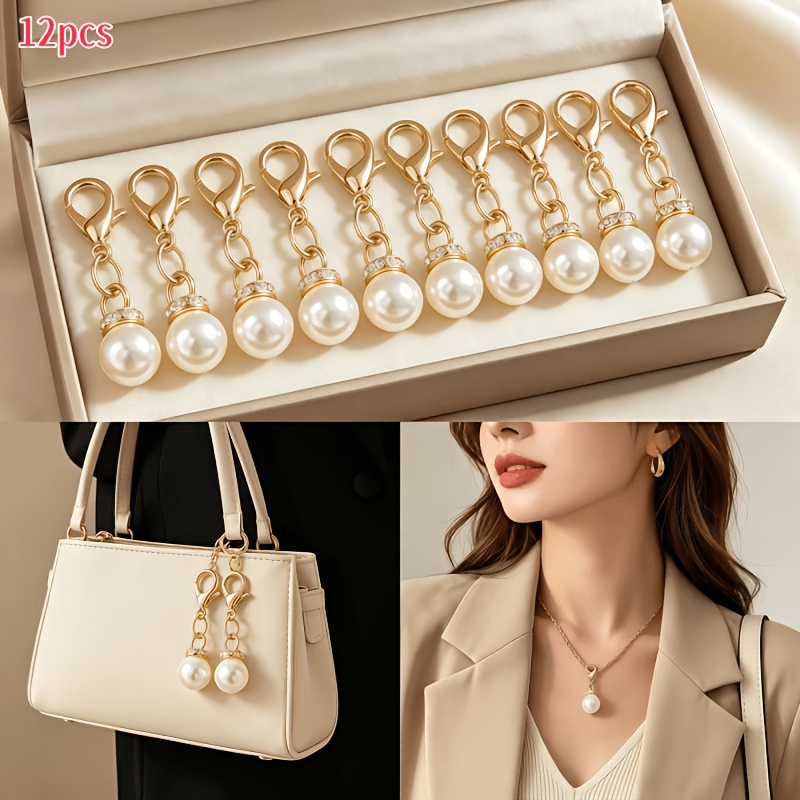 Luxury Bags And Shoes - 12個入り高級ラインストーンロブスタークラスプチャーム、多用途シューチャーム、バッグペンダント、キーホルダー、ファッション装飾アクセサリー、完璧な贈り物