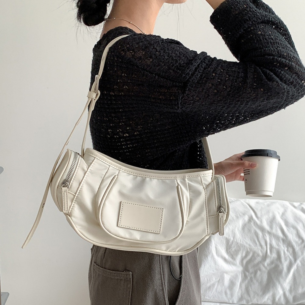 Luxury Bags Vegan - 女性用ビーガンナイロン脇毛バッグ,多用途トートバッグ,カジュアル,シンプル,大容量,高級デザイナーファッション