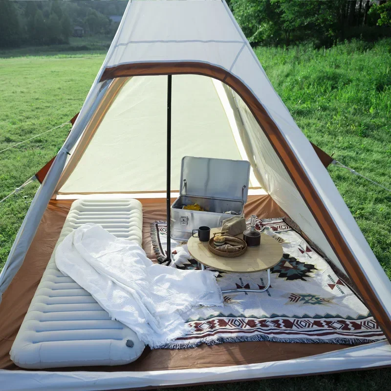 Luxury Bags Pyramid - 3-4人用防水サンシェードビーチ旅行家族ハイキング軽量キャリーバッグ付き屋外ピラミッドテントポータブル高級シングルポール
