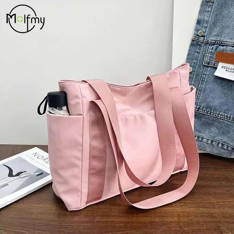 ナイロン製女性用ショルダーハンドバッグ,単色,ラグジュアリー - Luxury Bags Vendor のレビューと価格