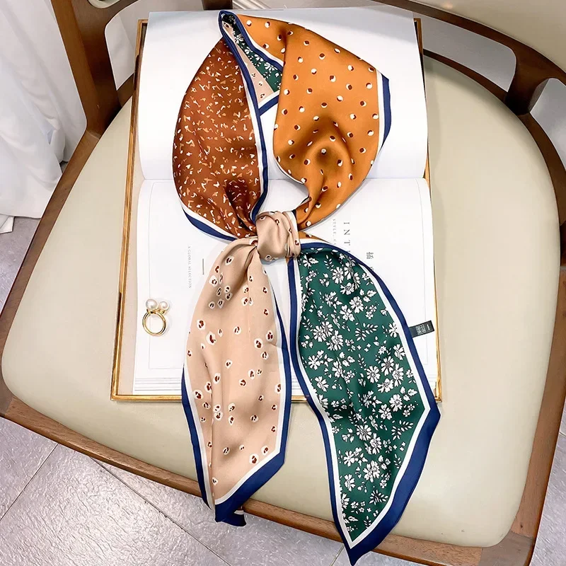 デザインプリントスキニースカーフ格子柄馬毛ヘアバンドスカーフ - Luxury Bags Brands For Women のレビューと価格