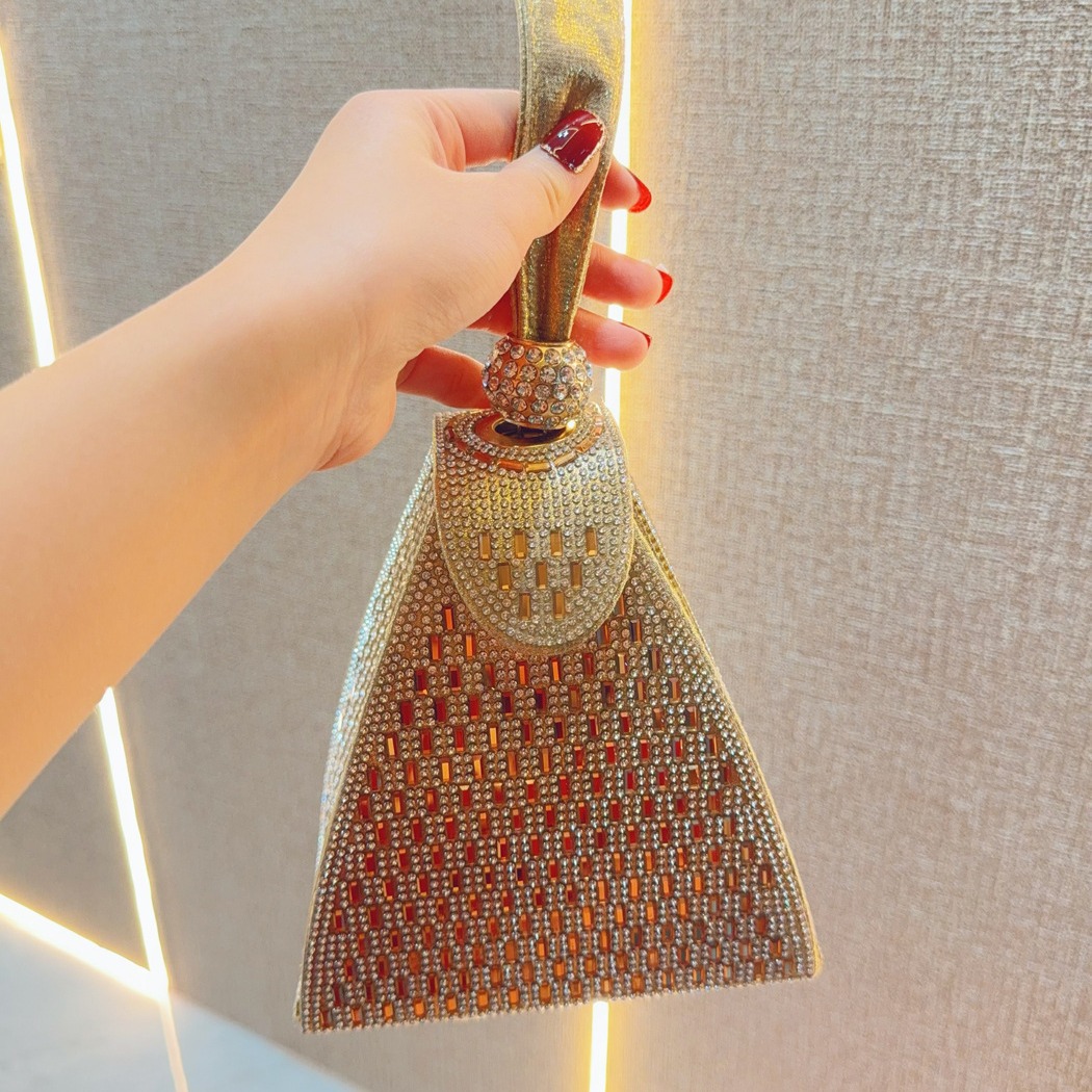 ラインストーン高級イブニングバッグ女性のためのオリジナルブラ - Luxury Bags Pyramid のレビューと価格