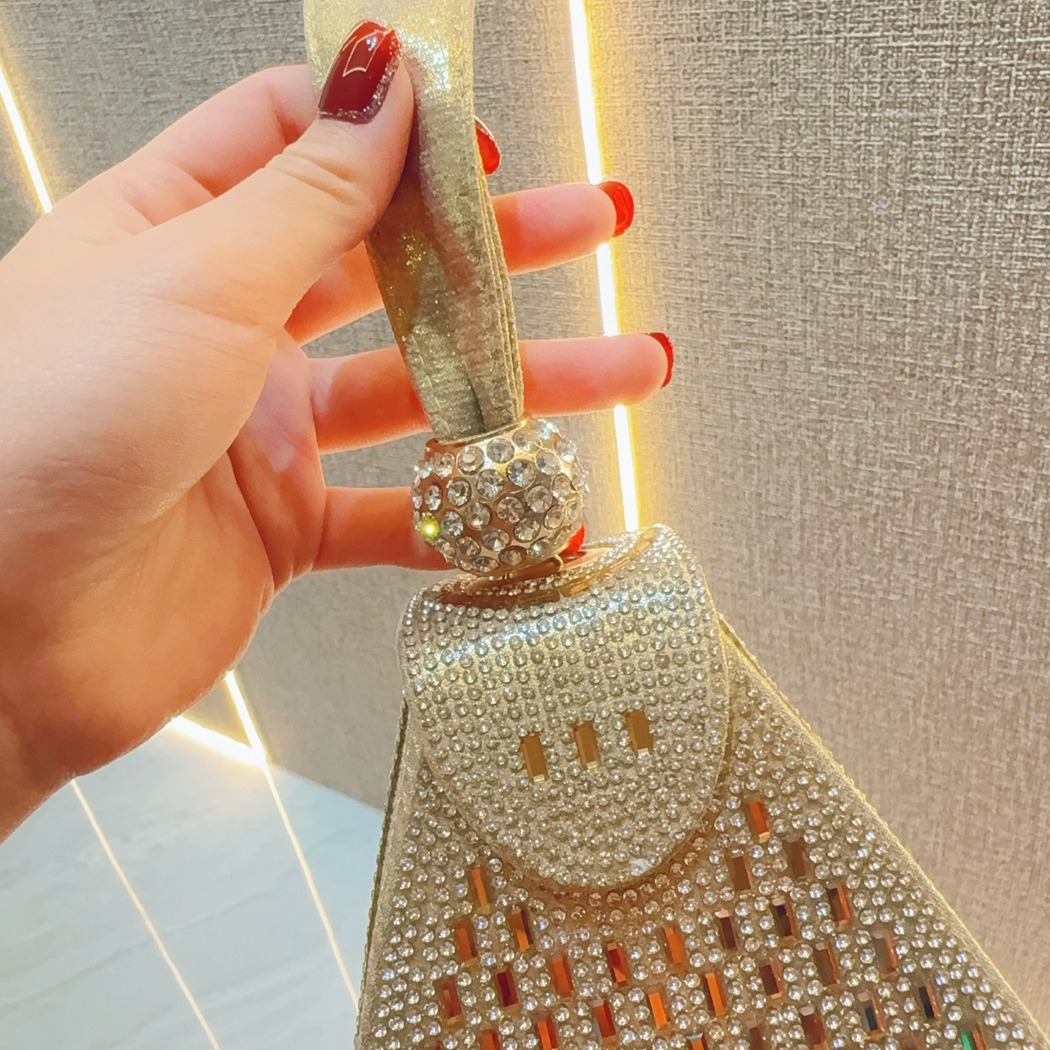 ラインストーン高級イブニングバッグ女性のためのオリジナルブラ - Luxury Bags Pyramid のレビューと価格