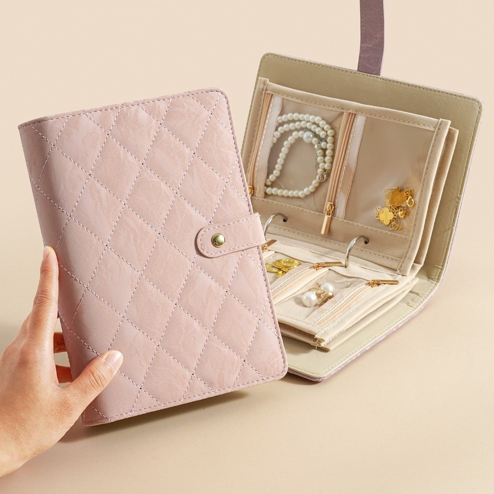 透明ジュエリー収納ブック ベルベット製ジッパーバインダー収納 - Luxury Bags List のレビューと価格