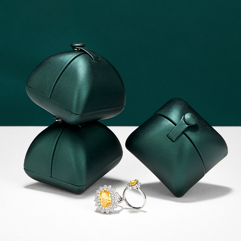 高級ダークグリーンリングボックス、プレミアムレザーレット製ジ - Luxury Bags List のレビューと価格