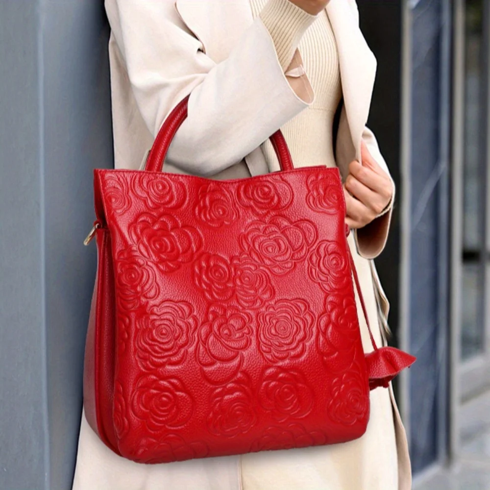 軽やかな高級感漂うエレガントなレトロ風レディース大容量花柄ハ - Luxury Bags Vegan のレビューと価格