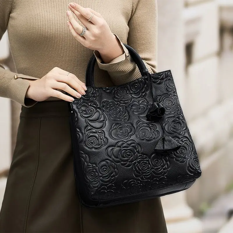 軽やかな高級感漂うエレガントなレトロ風レディース大容量花柄ハ - Luxury Bags Vegan のレビューと価格