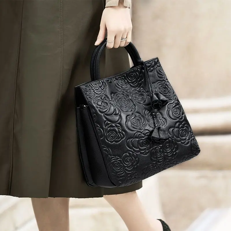 軽やかな高級感漂うエレガントなレトロ風レディース大容量花柄ハ - Luxury Bags Vegan のレビューと価格