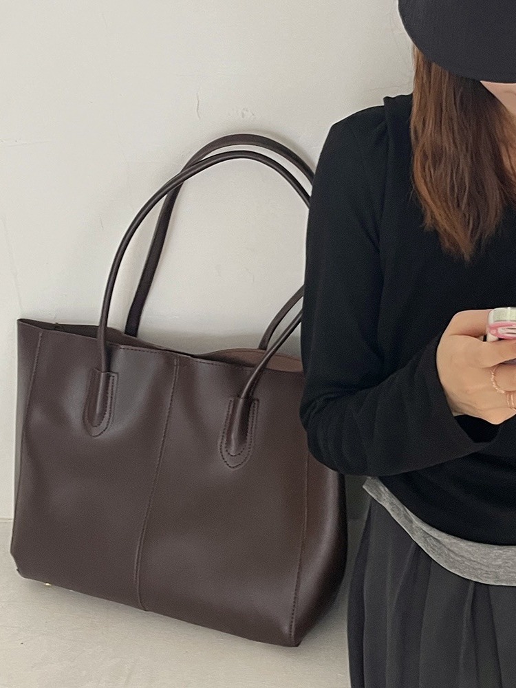 女性のための革のトートバッグ,良質,シンプル,大容量,正方形 - Luxury Bags Vendor のレビューと価格