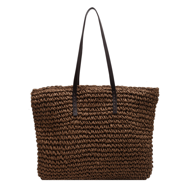 女性のための大きな編まれたストローバッグ,ビーチバッグ,大容 - Luxury Bags Vendor のレビューと価格