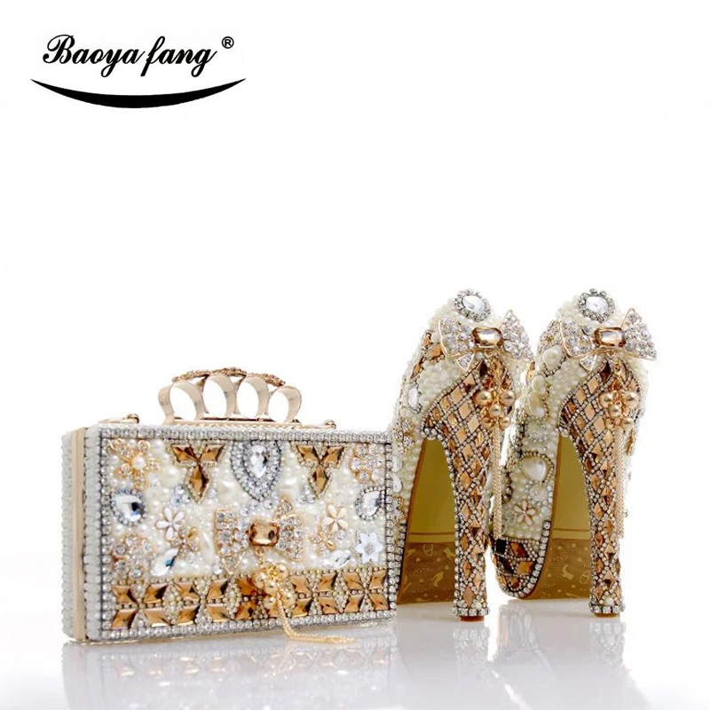 高級クリスタルの結婚式の靴とマッチングバッグ女性のファッショ - Luxury Bags And Shoes のレビューと価格