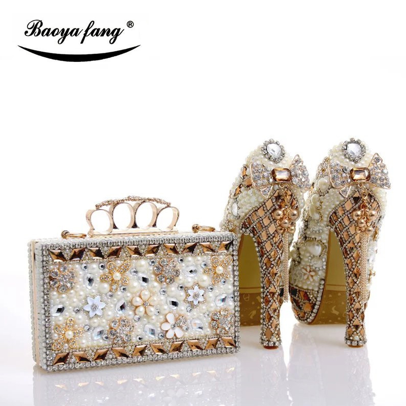 高級クリスタルの結婚式の靴とマッチングバッグ女性のファッショ - Luxury Bags And Shoes のレビューと価格