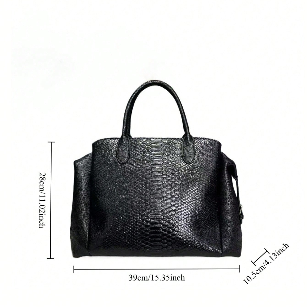 軽やかな高級感漂うエレガントなレトロレディース大容量蛇柄ハン - Luxury Bags Vegan のレビューと価格