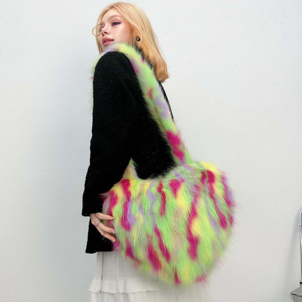 クロスボーダーフォックスファーショルダーバッグ - 高級感の - Luxury Bags Vegan のレビューと価格