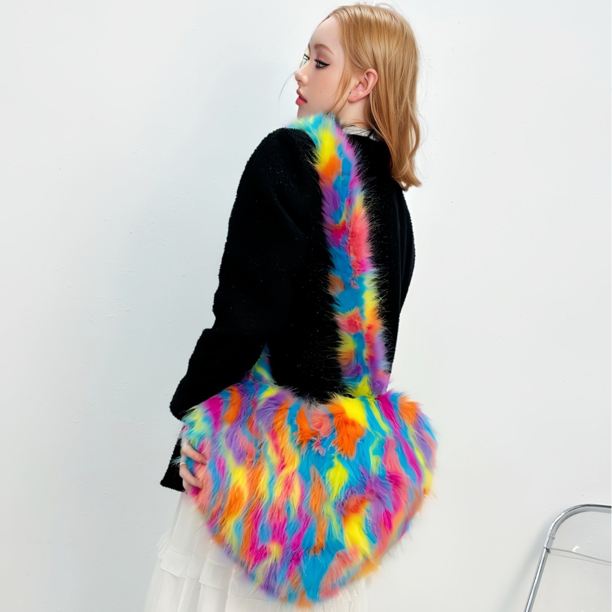 クロスボーダーフォックスファーショルダーバッグ - 高級感の - Luxury Bags Vegan のレビューと価格