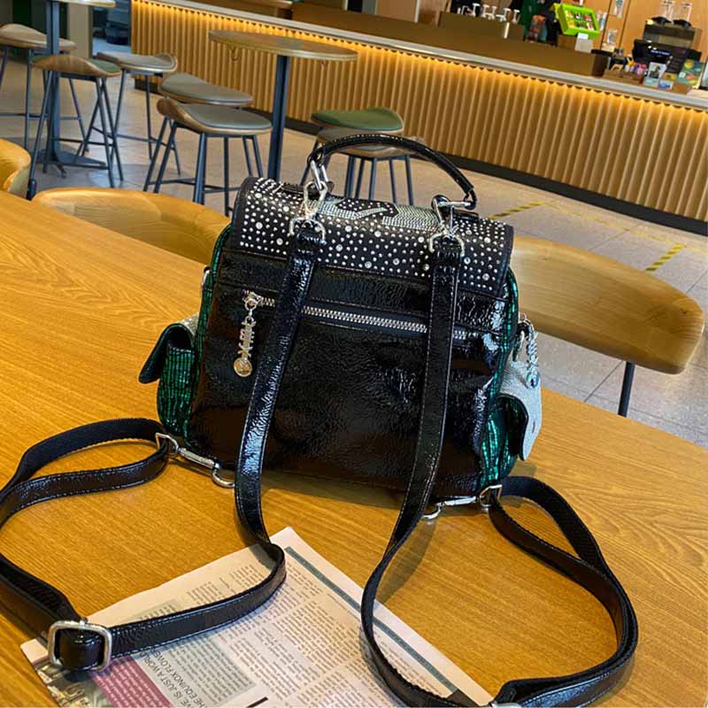 女性用バックパック,大容量ショルダーバッグ,合成皮革,ダイヤ - Luxury Bags Brands For Women のレビューと価格