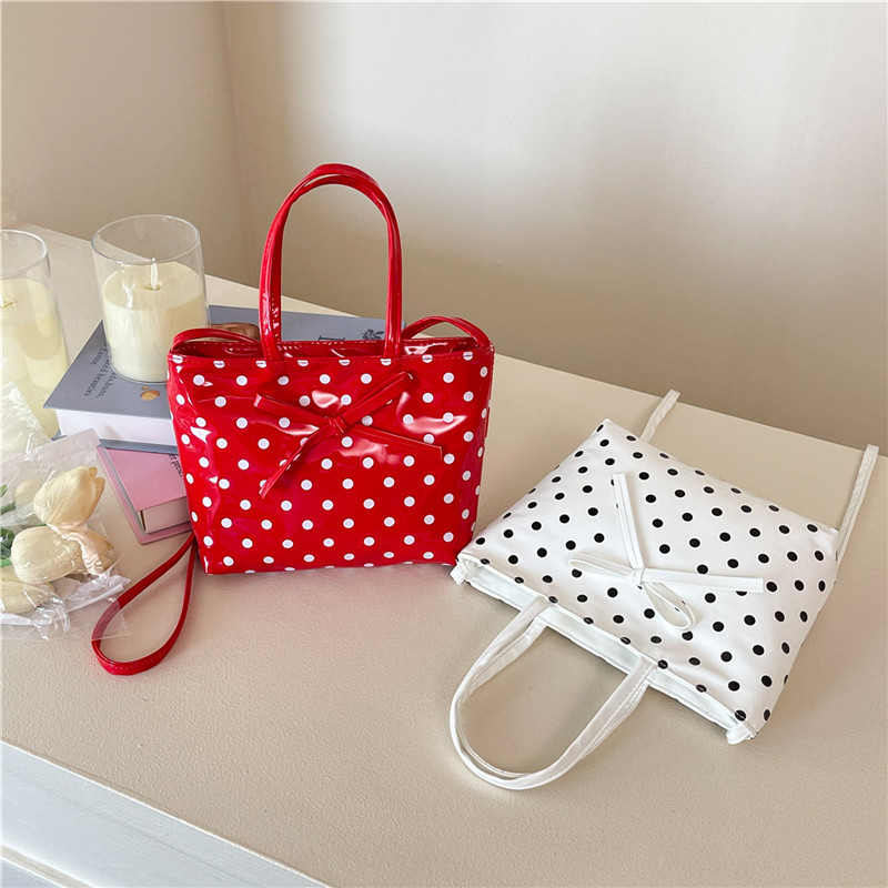 女性の新しいハンドバッグ韓国チェック柄水玉模様のリボンかわい - Luxury Bags Brands For Women のレビューと価格